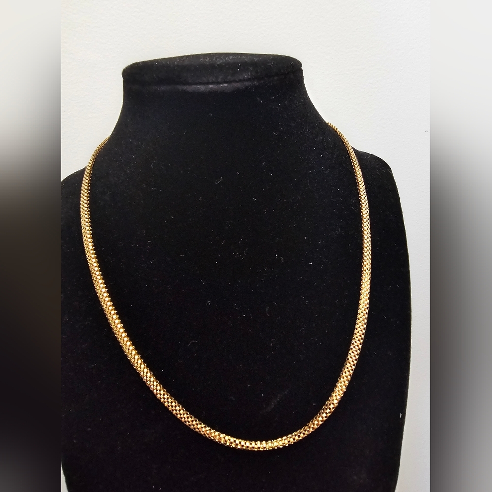 Vintage? 7.77g 14k Gold 3mm 18" Mesh Tube Necklace